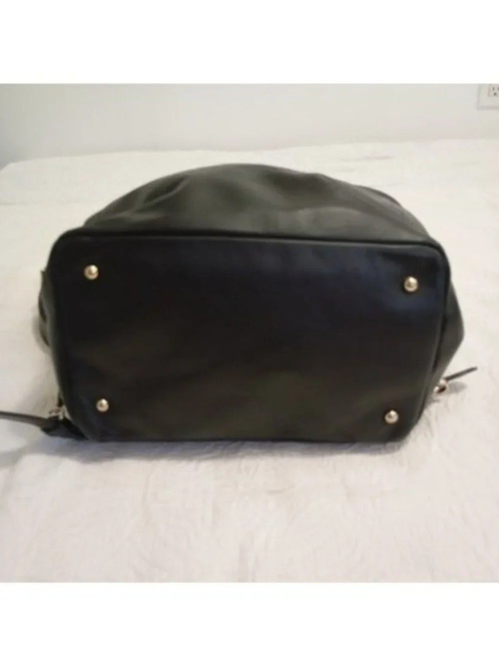 Mina Baie Kinney Vegan Leather Diaper Bag Black Backpack